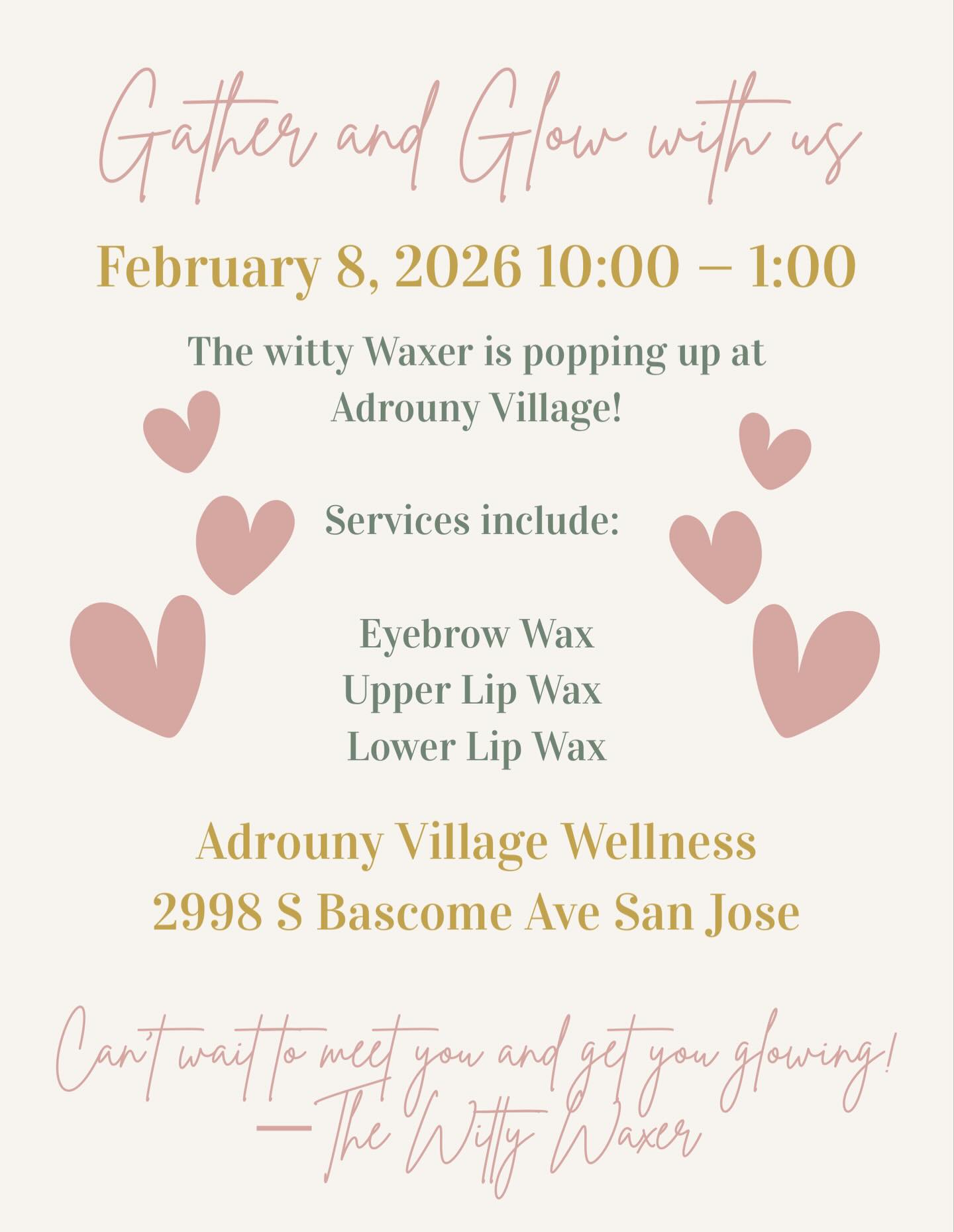 Counting down the days until I get to make you feel your best! ✨#sanjose #facialwaxing #popupevent #adrounyvillagewellness