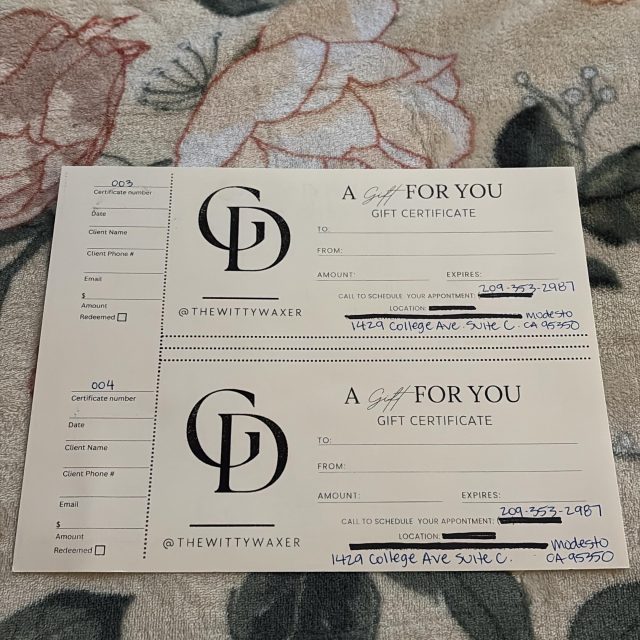 I know they look a little ratchet right now, but I have gift cards! There’s tons of spring and summer birthdays to get gifts for! Don’t forget me when the time comes. 💁🏻‍♀️#giftcards #waxingappointment #getyourbuttinhere #igotchu